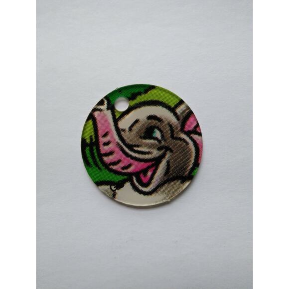 Roller Coaster Tycoon Pinball Keychain Elephant Original Plastic Promo - Picture 2 of 3